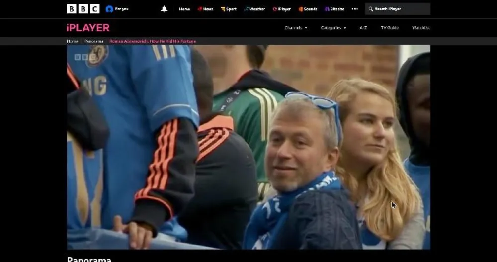 BBC iPlayer playing Panorama on a London server.