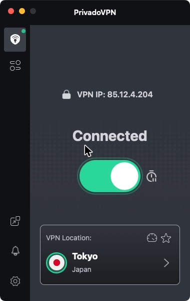 Connected to Tokyo, Japan. Our IP checks placed this server in Los Angeles.