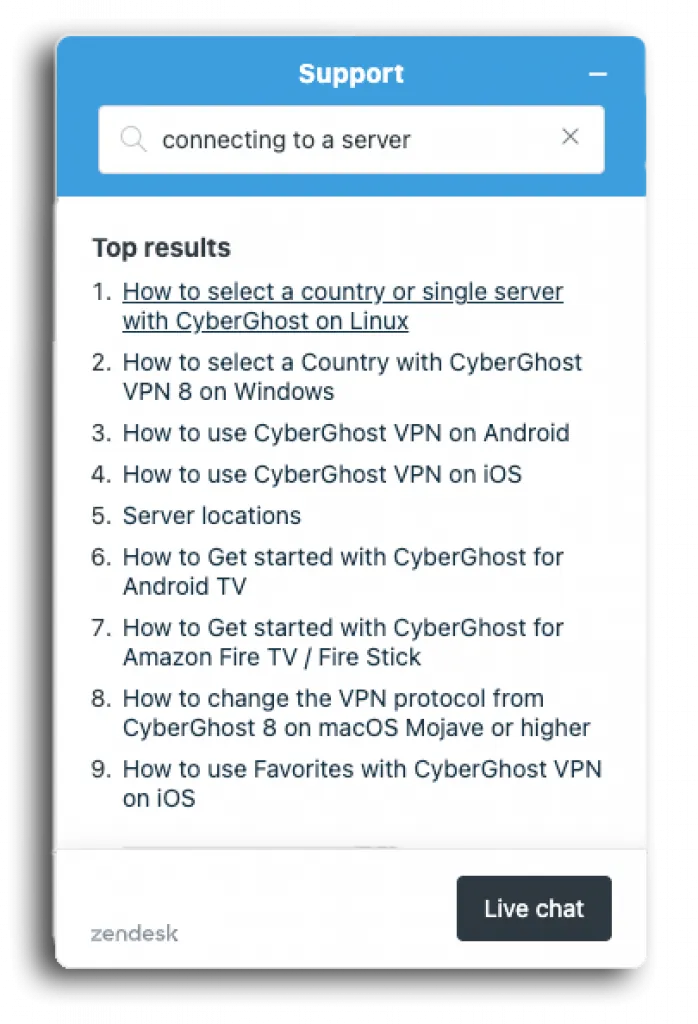 CyberGhost ChatBot.