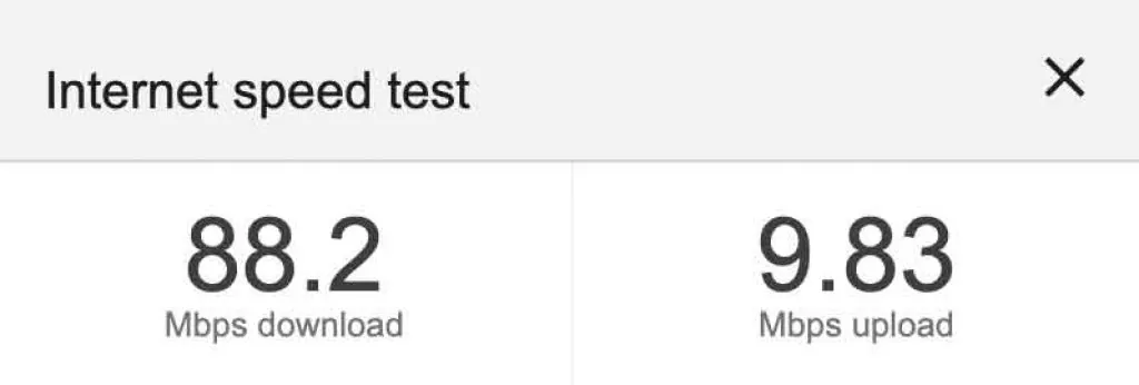Speed test on a Sydney VPN server.