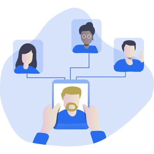 Illustration of a video call